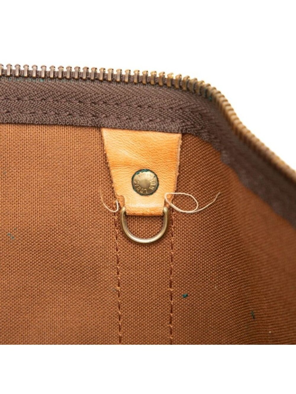 Louis Vuitton Monogram Keepall 45 Boston Bag Brown Leather - Picture 4 of 7